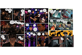 create comic book illustration and graphic novel art