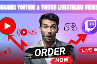 promote twitch and youtube channel livestream twitch affiliate to 1 million view