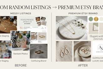 provide art direction for etsy product photos and visual branding