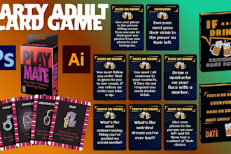 do detailed party adult card game, drinking card game, couples card box rulebook