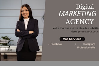 je vais gérer votre page facebook et instagram