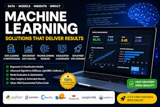 develop professional machine learning models and streamlit dashboards