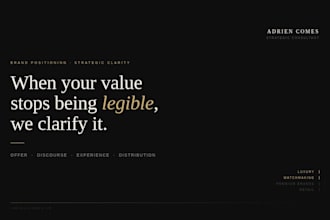 clarify your brand positioning and identify what is blocking your value