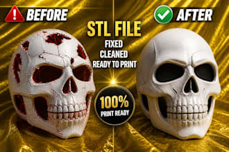 design 3d stl mask files and fix repair optimize stl file for 3d printing
