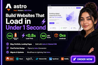 build astro react next js jamstack website seo optimization using tailwind css