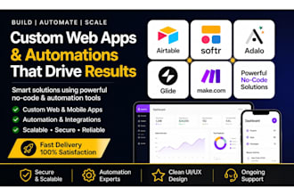 create custom airtable, softr, adalo, glide solutions for your business