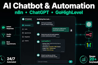 build an ai chatbot and automation workflow using n8n