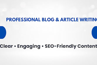 write professional blog posts and articles