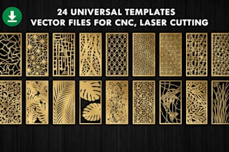 create svg dxf files for cnc laser cutting plasma waterjet ready design cut