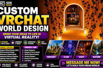 create custom vrchat world vrc world 3d environment metaverse vr world
