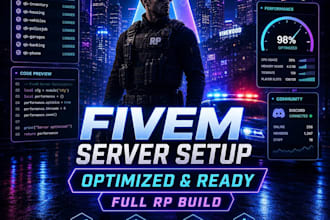 build, optimize and launch your fivem rp server from scratch with script