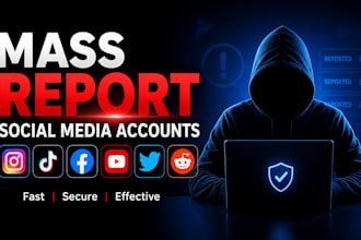 help do mass report for all social media account