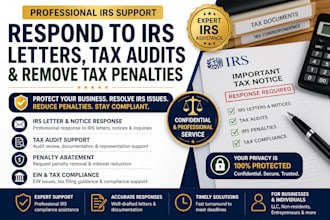 professionally respond to irs letters, tax audits, and remove tax penalties