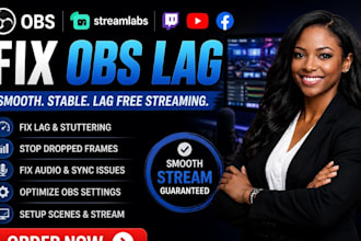 fix setup and optimize obs streamlabs for lag free twitch youtube live streaming
