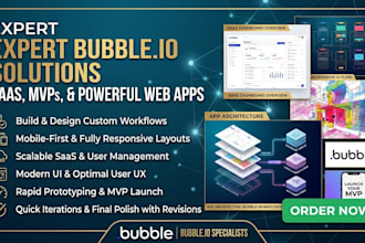 build bubble web app saas mvp bubble website bubble io developer