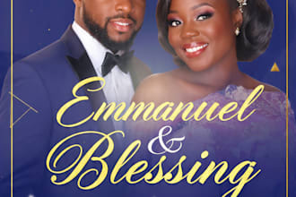 design a luxury wedding invitation flyer in 24hours