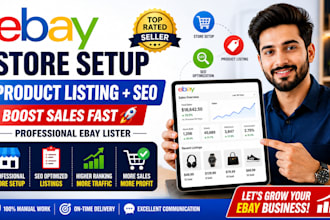 do ebay store creation, ebay product listing, ebay listing SEO, ebay lister