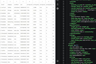 convert json or XML files to clean and structured excel xlsx