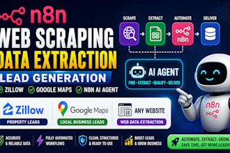 n8n web scraping data extraction lead generation zillow google maps n8n ai agent