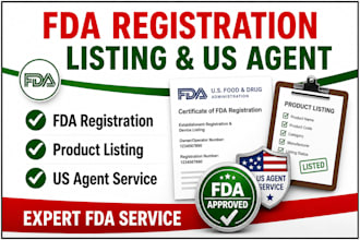 handle fda registration, listing and US agent service