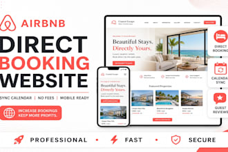 build airbnb website, vacation rental, hotel website, real estate and vrbo web