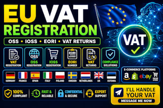 do eu vat registration, oss ioss filing, eori and vat returns for ecommerce