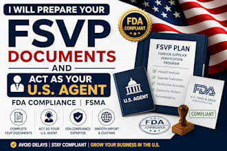 prepare your fsvp documents and act as your US agent