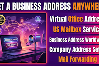 provide virtual office, business address, US mailbox, company address worldwide