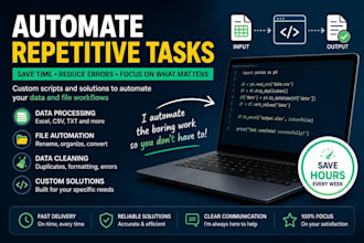 automate repetitive tasks, data processing and file workflows