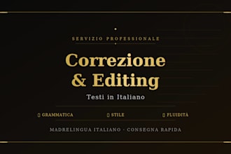 proofread and edit your italian text