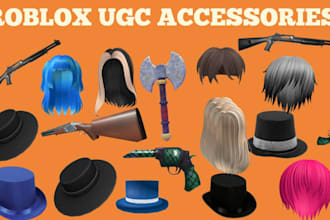 design custom roblox ugc, hair models, and accessories for your game