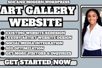 art gallery website, artist website, exhibition website, portfolio website