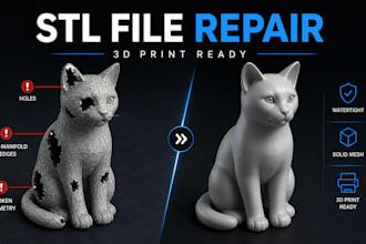 fix, repair and optimize stl files for perfect 3d printing