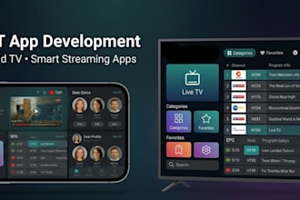 develop a professional iptv ott streaming app for android, android TV