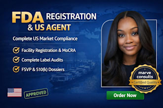 handle your fda registration US agent representation and label compliance