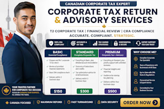 quick and accurate canada corporate tax t2 preparation and  filing