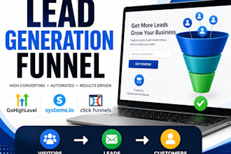build gohighlevel lead generation funnel systeme io clickfunnels