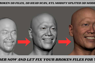 repair modify 3d model repair clean 3d file model scans for 3d printing