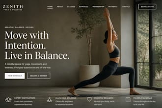 build squarespace yoga studio website pilates studio wellness memberhsip website