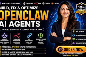 build, fix and optimize openclaw clawdbot moltbot moltbook hermes ai agent n8n
