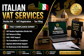 handle italian vat registration, partita iva setup, tax filing and compliance