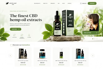 design a professional flower hemp website for your business