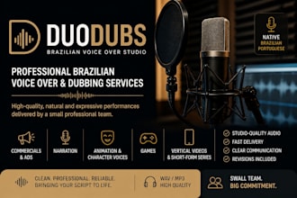 record a professional brazilian portuguese voice over