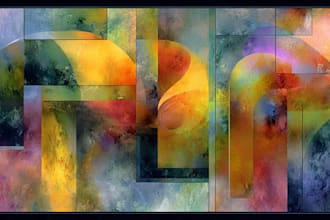 paint digital abstract art works