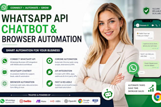 connect whatsapp API, whatsapp chatbot browser automation, automation api chrome