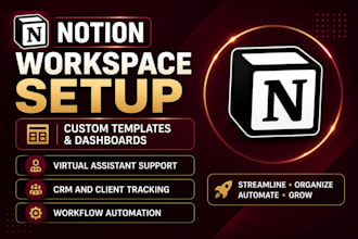 do notion workspace setup notion template design notion expert virtual assistant