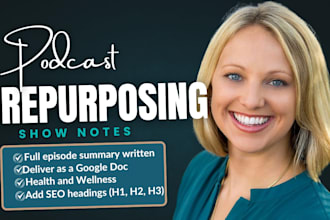 repurpose your health and wellness podcast episode into an SEO blog post