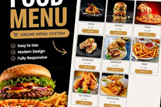 design a modern restaurant website with online ordering