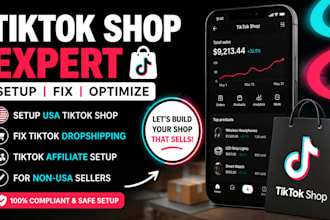 setup USA tiktok shop, fix tik tok dropshipping tik tok affliate for non USA