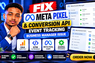 fix facebook meta pixel conversion API events tracking and business manager